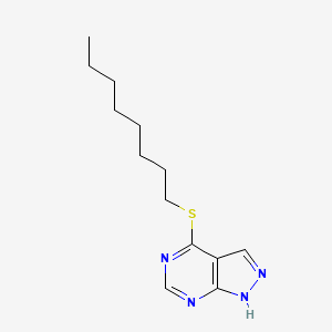 molecular formula C13H20N4S B11850359 4-(Octylthio)-1H-pyrazolo[3,4-d]pyrimidine CAS No. 5470-56-4