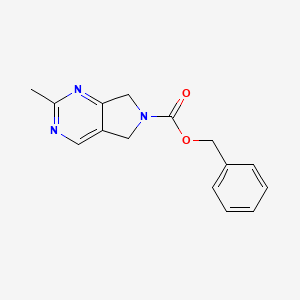 molecular formula C15H15N3O2 B11850361 Benzyl 2-methyl-5H-pyrrolo[3,4-d]pyrimidine-6(7H)-carboxylate CAS No. 1440526-55-5
