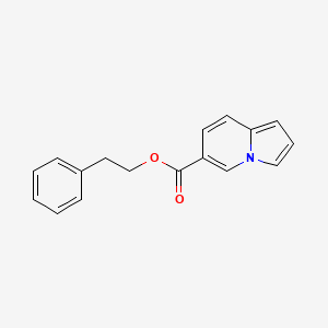 molecular formula C17H15NO2 B11850390 Phenethyl indolizine-6-carboxylate 