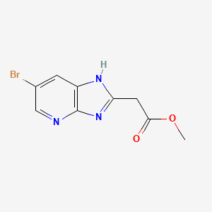 molecular formula C9H8BrN3O2 B11850405 methyl 2-(6-bromo-1H-imidazo[4,5-b]pyridin-2-yl)acetate 