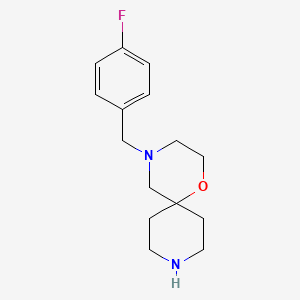 molecular formula C15H21FN2O B11850406 4-(4-Fluorobenzyl)-1-oxa-4,9-diazaspiro[5.5]undecane 