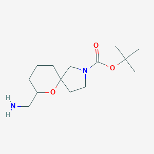 molecular formula C14H26N2O3 B11850423 tert-Butyl 7-(aminomethyl)-6-oxa-2-azaspiro[4.5]decane-2-carboxylate 