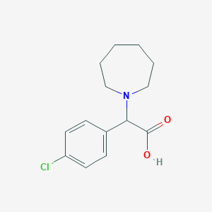 molecular formula C14H18ClNO2 B11850452 2-(Azepan-1-YL)-2-(4-chlorophenyl)acetic acid 