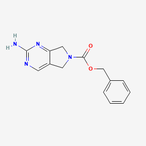 molecular formula C14H14N4O2 B11850477 benzyl 2-amino-5H-pyrrolo[3,4-d]pyrimidine-6(7H)-carboxylate 