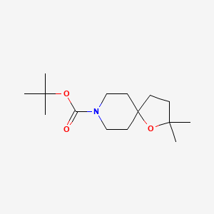 molecular formula C15H27NO3 B11850480 tert-Butyl 2,2-dimethyl-1-oxa-8-azaspiro[4.5]decane-8-carboxylate 