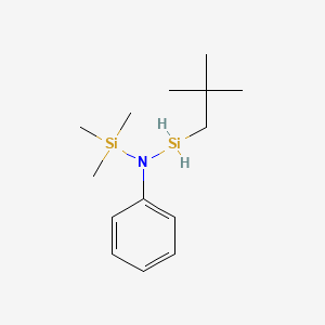 molecular formula C14H27NSi2 B11850516 N-(2,2-dimethylpropylsilyl)-N-trimethylsilylaniline 