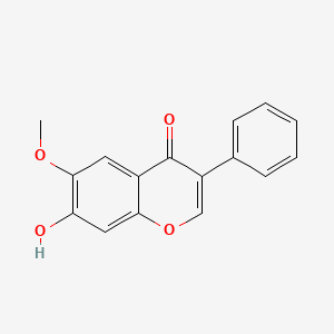 molecular formula C16H12O4 B11850525 7-Hydroxy-6-methoxyisoflavone CAS No. 75187-55-2