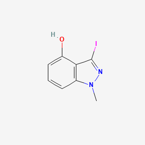molecular formula C8H7IN2O B11850530 3-Iodo-1-methyl-1H-indazol-4-ol CAS No. 1823931-40-3