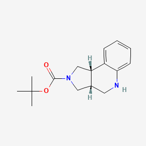 molecular formula C16H22N2O2 B11850598 cis-tert-Butyl 3,3a,4,5-tetrahydro-1H-pyrrolo[3,4-c]quinoline-2(9bH)-carboxylate 