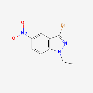 molecular formula C9H8BrN3O2 B11850614 3-Bromo-1-ethyl-5-nitro-1H-indazole 