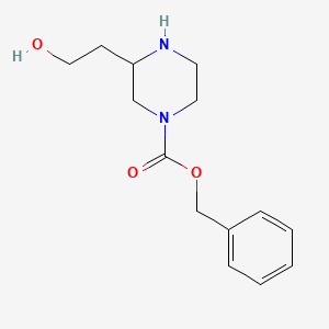 molecular formula C14H20N2O3 B11850620 Benzyl 3-(2-hydroxyethyl)piperazine-1-carboxylate 