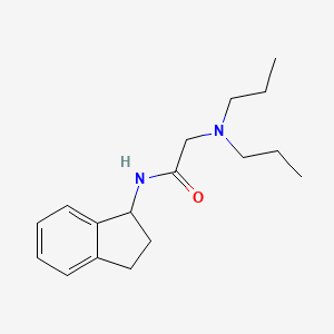 molecular formula C17H26N2O B11850645 N-(2,3-dihydro-1H-inden-1-yl)-2-(dipropylamino)acetamide CAS No. 72336-23-3