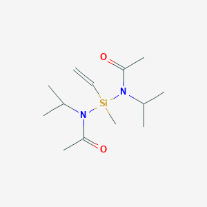 molecular formula C13H26N2O2Si B11850649 N,N'-[Ethenyl(methyl)silanediyl]bis[N-(propan-2-yl)acetamide] CAS No. 62051-14-3