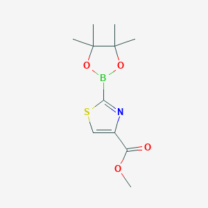 molecular formula C11H16BNO4S B11850655 Methyl 2-(4,4,5,5-tetramethyl-1,3,2-dioxaborolan-2-yl)thiazole-4-carboxylate 
