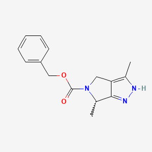 molecular formula C15H17N3O2 B11850675 Benzyl (S)-3,6-dimethyl-4,6-dihydropyrrolo[3,4-c]pyrazole-5(1H)-carboxylate 