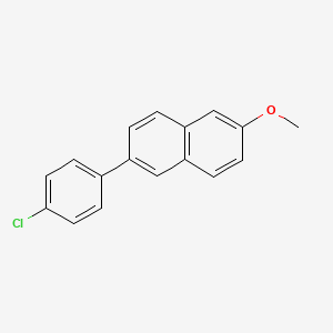 molecular formula C17H13ClO B11850797 2-(4-Chlorophenyl)-6-methoxynaphthalene 