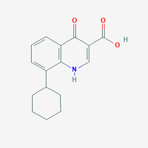 molecular formula C16H17NO3 B11850849 8-Cyclohexyl-4-hydroxyquinoline-3-carboxylic acid CAS No. 55376-72-2