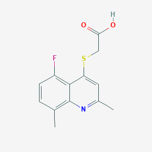 molecular formula C13H12FNO2S B11850853 2-((5-Fluoro-2,8-dimethylquinolin-4-yl)thio)acetic acid 