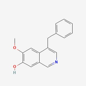 molecular formula C17H15NO2 B11850873 4-Benzyl-6-methoxyisoquinolin-7-ol CAS No. 3200-51-9