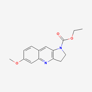 molecular formula C15H16N2O3 B11850912 Ethyl 6-methoxy-2,3-dihydro-1h-pyrrolo[3,2-b]quinoline-1-carboxylate CAS No. 34086-71-0