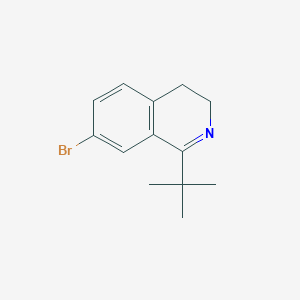 molecular formula C13H16BrN B11850944 7-Bromo-1-tert-butyl-3,4-dihydroisoquinoline CAS No. 823236-16-4