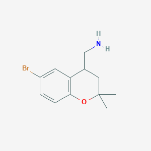 molecular formula C12H16BrNO B11850952 (6-Bromo-2,2-dimethylchroman-4-yl)methanamine 