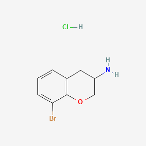 molecular formula C9H11BrClNO B11850958 8-Bromochroman-3-amine hydrochloride 