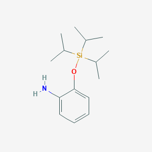 molecular formula C15H27NOSi B11850959 Benzenamine, 2-[[tris(1-methylethyl)silyl]oxy]- CAS No. 194869-04-0