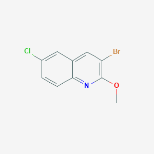molecular formula C10H7BrClNO B11850966 3-Bromo-6-chloro-2-methoxyquinoline CAS No. 1197340-23-0