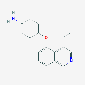 molecular formula C17H22N2O B11850993 Cis-4-((4-ethylisoquinolin-5-yl)oxy)cyclohexanamine 