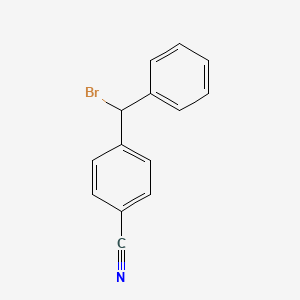 molecular formula C14H10BrN B11851024 4-(Bromo(phenyl)methyl)benzonitrile CAS No. 128660-38-8