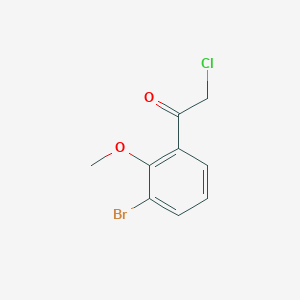 molecular formula C9H8BrClO2 B11851025 1-(3-Bromo-2-methoxyphenyl)-2-chloroethanone 