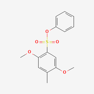 molecular formula C15H16O5S B1185103 Phenyl 2,5-dimethoxy-4-methylbenzenesulfonate 