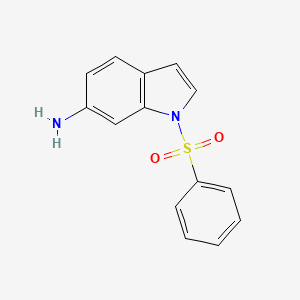 molecular formula C14H12N2O2S B11851066 1-(Phenylsulfonyl)-1H-indol-6-amine 