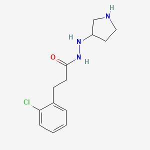 molecular formula C13H18ClN3O B11851121 3-(2-chlorophenyl)-N'-(pyrrolidin-3-yl)propanehydrazide 