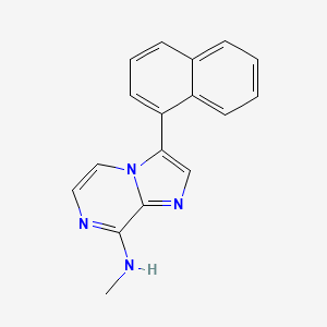 molecular formula C17H14N4 B11851140 Imidazo[1,2-a]pyrazin-8-amine, N-methyl-3-(1-naphthalenyl)- CAS No. 787591-02-0