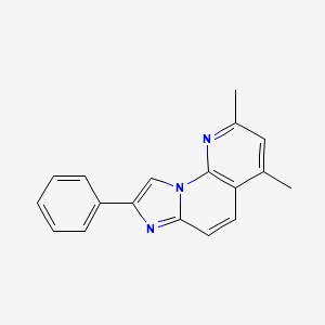 molecular formula C18H15N3 B11851176 2,4-Dimethyl-8-phenylimidazo[1,2-a][1,8]naphthyridine CAS No. 142271-98-5