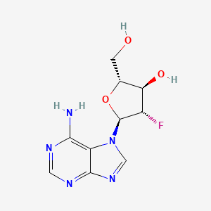 molecular formula C10H12FN5O3 B11851235 (2R,3R,4S,5S)-5-(6-Amino-7H-purin-7-yl)-4-fluoro-2-(hydroxymethyl)tetrahydrofuran-3-ol 