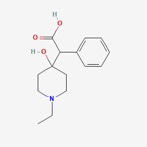 molecular formula C15H21NO3 B11851243 2-(1-Ethyl-4-hydroxypiperidin-4-yl)-2-phenylacetic acid CAS No. 5449-34-3