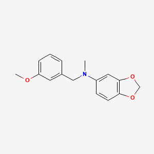molecular formula C16H17NO3 B11851274 N-(3-Methoxybenzyl)-N-methylbenzo[d][1,3]dioxol-5-amine 