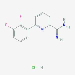 molecular formula C12H10ClF2N3 B11851287 6-(2,3-Difluorophenyl)picolinimidamide hydrochloride CAS No. 1179362-58-3