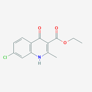 molecular formula C13H12ClNO3 B11851324 Ethyl 7-chloro-4-hydroxy-2-methylquinoline-3-carboxylate CAS No. 50593-26-5