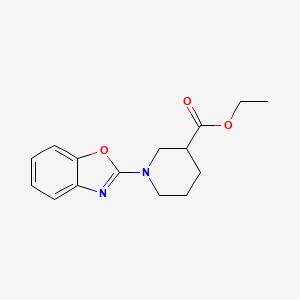 molecular formula C15H18N2O3 B11851349 Ethyl 1-(benzo[d]oxazol-2-yl)piperidine-3-carboxylate 
