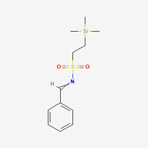 molecular formula C12H19NO2SSi B11851353 N-Benzylidene-2-(trimethylsilyl)ethanesulfonamide CAS No. 184419-15-6