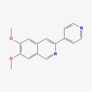 molecular formula C16H14N2O2 B11851395 Isoquinoline, 6,7-dimethoxy-3-(4-pyridinyl)- CAS No. 69504-69-4