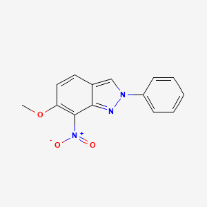 molecular formula C14H11N3O3 B11851437 6-Methoxy-7-nitro-2-phenyl-2H-indazole CAS No. 61063-09-0