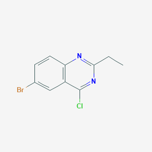 molecular formula C10H8BrClN2 B11851500 6-Bromo-4-chloro-2-ethylquinazoline 