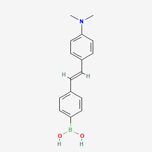molecular formula C16H18BNO2 B11851514 (4-(4-(Dimethylamino)styryl)phenyl)boronic acid 