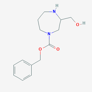 molecular formula C14H20N2O3 B11851516 Benzyl 3-(hydroxymethyl)-1,4-diazepane-1-carboxylate 