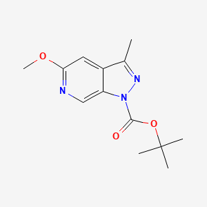 molecular formula C13H17N3O3 B11851542 tert-Butyl 5-methoxy-3-methyl-1H-pyrazolo[3,4-c]pyridine-1-carboxylate 